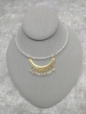 New Hand Crafted Memory Wire Beaded Choker Necklace
